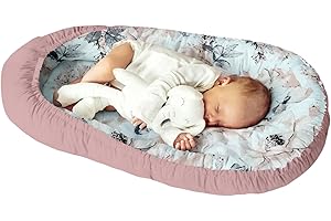 KOSPU Multifunktionale Kuschelnest Babynest Kokon für Babys und Säuglinge, Nestchen, Reisebett, 100% Baumwolle, antiallergisch