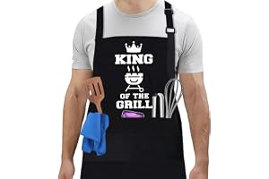 flintronic present grillförkläde för män, roligt matlagningsförkläde för män, köksförkläde med dubbelficka till fars dag jul eller födelsedag