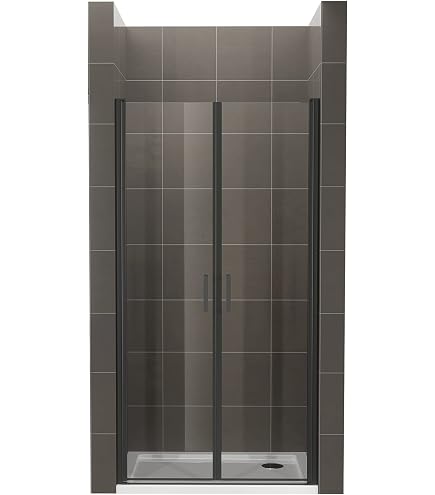 Duschtür (68-71)x190 Cm Mit Modernen Griffen – Pendel-/Schwenktür Aus ESG-Mattglas & Aluminium Fürs Badezimmer