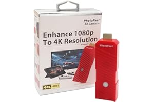 PhotoFast 4K Gamer+ Enhance 1080p to 4K Resolution Adapter Switch Konsole Videoprozessor für NS Switch/Switch OLED/PS4/Wii U/Chromecast/Apple-TV