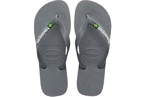 Havaianas - Brasil Logo, Tongs Iconiques, Confortables et Durables, Lanières avec le Drapeau du Brésil et Semelle Antidérapante aux Bandes Colorées, Adultes Unisexe