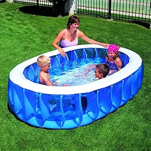 nhr inflatable kid's swimming pool, water pool, kiddie pool, baby pool, family pool-Blue