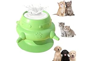 CAIYUANGJ Mangiatoia per Cuccioli In Silicone, Alimentatore Di Latte per Cuccioli, Stazione Di Allattamento per Cuccioli, Alimentatore per Cuccioli per Pi羅, Ventosa Base, per Gattini, Cuccioli, Conigli (Verde)