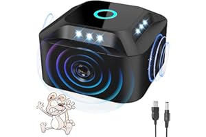 LEMENG Repelente de ratón,Repelente de roedores de conversión de frecuencia ultrasónica inteligente,Repelente ultrasónico portátil de roedores,Adecuado para ratones,comadreja amarilla,mapaches, roedores