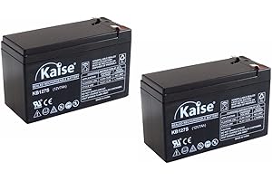 Kaise Technologies Batería de Plomo AGM VRLA 12 V- 7Ah/Modelo KB1270 Security/2 Unidades