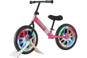 BSTSEL 12" 14" Balance Bike for 2-6 Years Old Stride Walking Bike, with Adjustable Handlebar and Seat Wheel with Light No Pedal Training Bicycle Flat-Free Tires