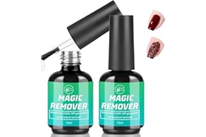 NAILPRETTY 2 Piezas 15ML Removedor de esmalte de Uñas, Gel Remover de Uñas, Elimina Fácil y rápido Gel para quitar de uñas en 3-6 minutos