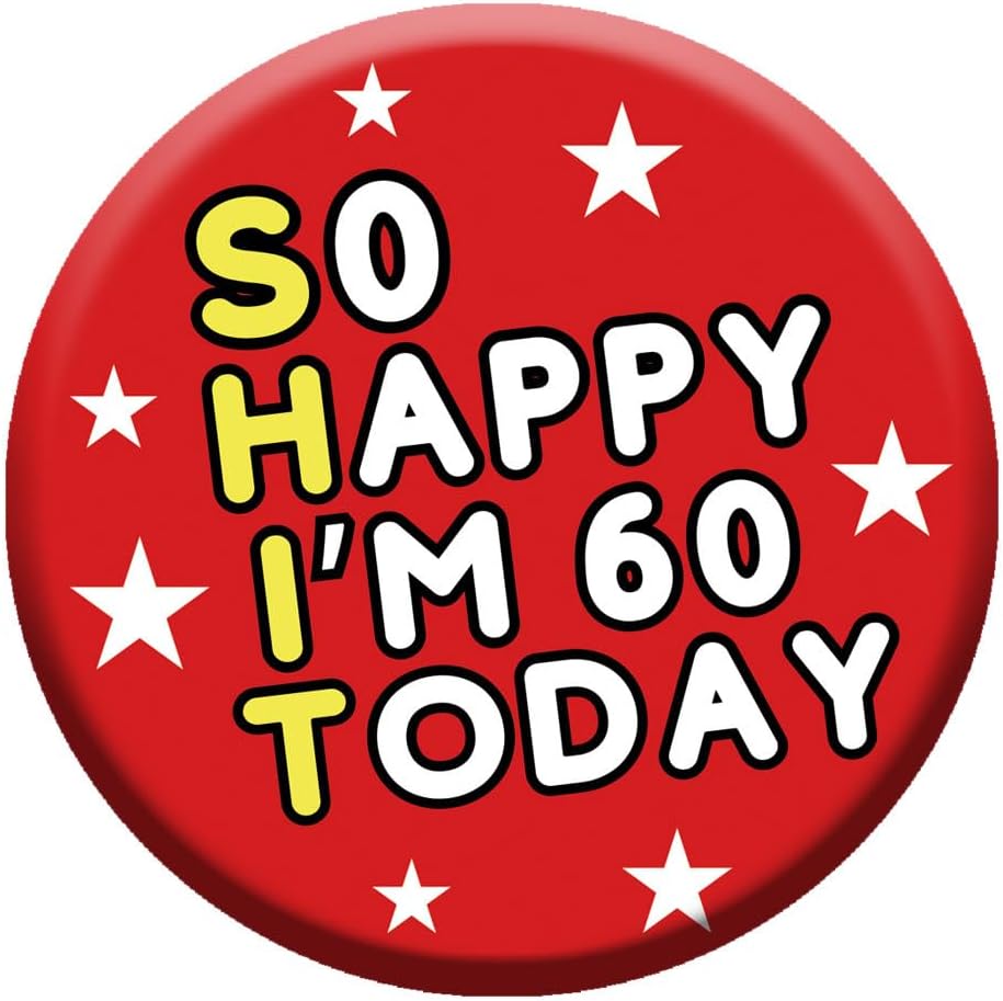 Birthday Badge 76mm With Metal Back