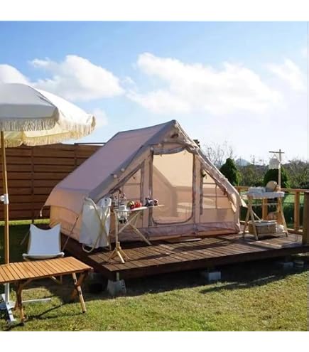 Explorer Trouper Air Tent, Inflatable Family Tent, Mobile Tent, 300 x 300 x 210 cm (9 m²), 4-Person Tent, 3,000 mm Hydrostatic Head, Free-Standing, Weatherproof Entry, Camping, Outdoors, Hiking Sports & Outdoors