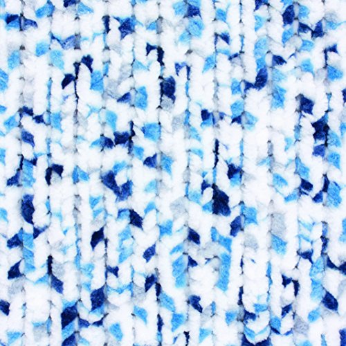 Gründl Funny Color, Chenillegarn, 100 Gramm, Babywolle, + kostenl. Anleitung in der Banderole (03 blau-Color) - 3