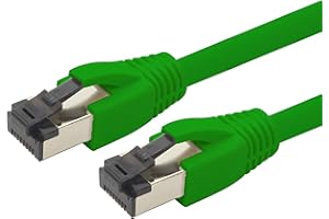 1aTTack.de 2m Cat 8 Netzwerkkabel CAT8 Kabel Grün - 1 Stück Cat.8 Lan 2000 Mhz 40 Gbit s 40GBase-T Poe+ Patchkabel Ethernetkabel LSZH - 1 x 2 Meter Grün