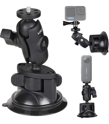 Minolta TC 1 Supporto A Ventosa Per Parabrezza Con Treppiede 1/4 - Per Fotocamere, Dash Cam, Action Cam Supporto Universale 1/4 20 Fili