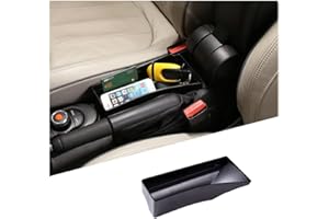 METYOUCAR Car Centre Console Storage Box Compatible with MINI Cooper Cooper S JCW F55 F56 F57 2014-2022 Car Central Control Gear Rear Storage Box Tray Accessories (Black)