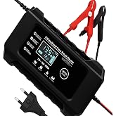 AEE&reg; 12V 6A Akıllı Ak&uuml; Şarj Cihazı Des&uuml;lfat&ouml;rl&uuml; LCD Ekranlı Jel Sulu Kuru AGM Kurşun Asit Ak&uuml; Şarj ve Onarım Cihazı Otomatik 