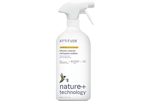 ATTITUDE Kitchen Cleaner Spray, EWG Verified, Powerful Degreaser, Cuts Grease & Grime, Plant-Based & Vegan, Citrus Zest Scent, 800 mL