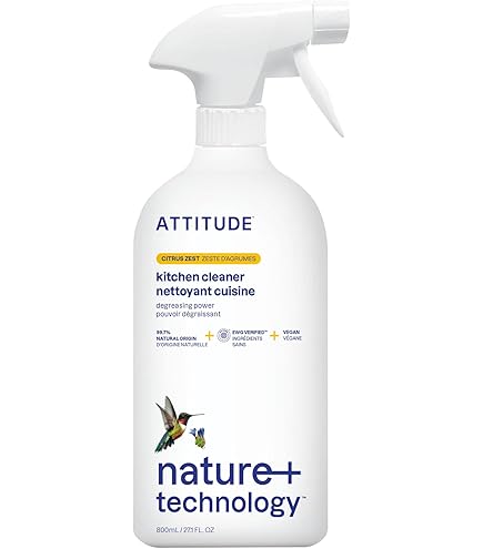 ATTITUDE Liquide Vaisselle, Certifié EWG Verified, Pouvoir Dégraissant,  Végane, Ingrédients d'Origine Naturelle, Parfum Zeste d'Agrumes, 700 mL :  Amazon.fr: Epicerie