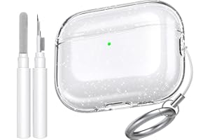 AhaStyle Clear Airpods Pro 3 Case Cover 2025 [Anti-Yellowing] Soft TPU Protective Skin for Apple AirPods Pro 3rd Generation Case with Cleaner Kit Support USB-C Charging Case and Wireless Charging