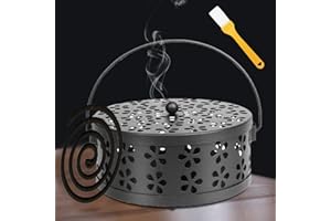 ‎BOOAEE Mosquito Coil Halter, Tragbar Mückenspirale Halter, Sandelholz-Räucherstäbchenhalter, Räucherspiralen Halter, Moskito-Spule Halter, Anti-Mücken Spirale Halter für Indoor Outdoor Camping Haus Garten