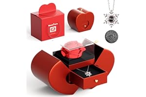 Suewidfay Ewige Rose Geschenk für Frauen, Mama, Rose Geschenk mit Halskette für sie, Rose Blume Geschenke für Mama ihre Frau Freundin auf Muttertag, Geburtstag, Jahrestag, Valentinstag