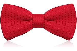 GREOER Polka Dot Bow Tie for Kids, Pre-Tied Bow Tie Bow Tie with Spots & Adjustable Buckle & Strap Formal Neck Bowtie Tux Bowtie for Teens Boys Girls at Party Wedding Ball Banquet