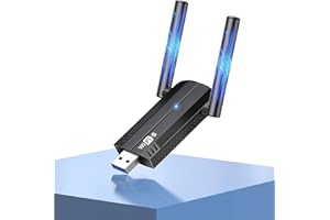 KiWiBiRD chiavetta internet USB 3.0 WiFi per pc fisso 1300Mbps, 5dBi antenna pennetta ricevitore adattatore WiFi adapter wireless dongle, dual band 5GHz 2.4G compatibile con Windows 11/10/8.1/8/7/XP