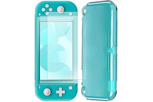 XPEX Custodia Protettiva per Nintendo Switch Lite,1 Custodia Protettiva TPU Comfort con 2 PCS Proteggi Schermo in Vetro Temperato,Ottimo per Nintendo Switch Lite,Protezione Completa, Anti-Caduta