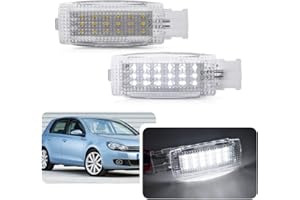 NJSSJD Lot de 2 pare-soleil LED, miroir cosmétique, éclairage intérieur pour VW Golf MK4 MK5 MK6 MK7 Pa/ssat CC B5 B6 B7 Polo Ti/Guan Touran EOS pour Skoda Superb Seat Leon Toledo
