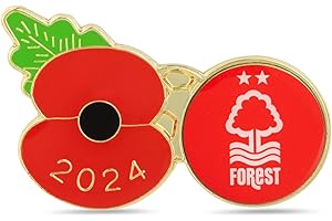 THE ROYAL BRITISH LEGION Nottingham Forest (Red) Poppy Football Pin 2024