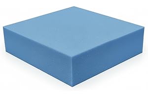 DURAFOAM High Density Blue Firm Foam Sofa, Dining Chair, Seat Pad, Cushion, Padding - DF190B (20 x 20 x 6 Inch / ~ 51 x 51 x 15 cm)