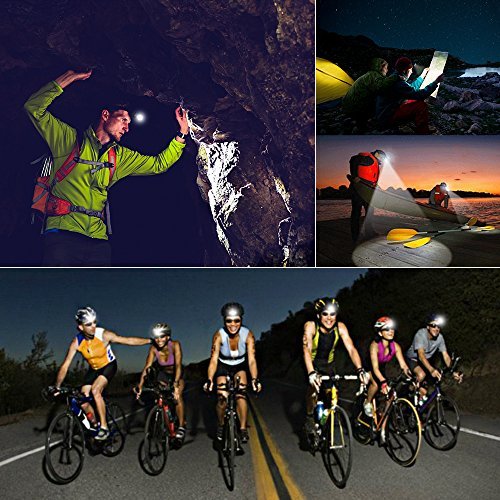 LED Stirnlampe, Sunix USB Wiederaufladbare LED Kopflampe Sehr hell 3 Helligkeiten, inklusive USB Kabel und Akkus, Perfekt fürs Joggen, Gehen, Campen, Lesen, Laufen, für Kinder und mehr - 8