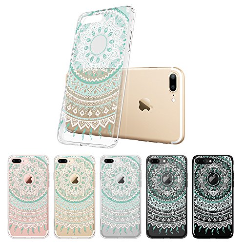 iPhone 7 Plus Funda  ESR Carcasa iPhone 7 Plus Case Cover Borde Suave   Duro Funda para iPhone 7 Plus 5 5  - Casa de la Moneda de la mandala