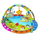 SPEED Babykrabbeldecke Spielbogen Krabbeldecke Spieldecke Erlebnisdecke Musik