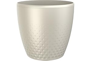 Plastia de Fleurs/Cache-Pot Perla Blanc Diamètre 21 cm