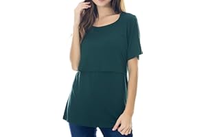 Smallshow Nursing Tops Women’s Maternity Short Sleeve Shirts Maternity Breastfeeding Clothes