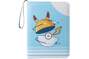 YOWXEEDI Album na karty kolekcjonerskie, albumy kolekcjonerskie, 4 kieszenie, karty wymienne, 50 stron, 400 kart, ze sztucznej skóry, album