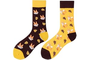 Nxnchc Zabawne Skarpety Dla Kobiet I Mężczyzn Uniseks Wiele Motywów Zwierzęta Jedzenie Owoce Sport Sztuka Z Bawełny Prezent Asymetryczne Wzory Lewa I Prawa