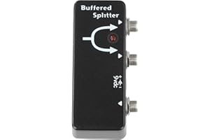 Gettimore Buffered Splitter Guitar Pedal, Buffer Guitar Bass Effects Pedal Dual Clean Buffer Output Enhanced Signal Tone Preservation