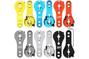 DAOKAI Servo Arm Horn RC Products 25T Alluminio Doppio bloccaggio Braccio dello sterzo in metallo 6 colori Modello RC Ricambi per motori per auto RC/Modello di barca/camion/aereo (12 pezzi)