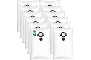 LOOHAOC 12 x Vacuum Cleaner Bags Compatible with Nilfisk Alto Aero 20/21/25/26/31/VL200/Compatible with Makita VC2010L/VC2511L/VC2512L/VC3011L/Type DSM 42 Fleece Bags