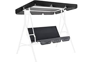 KOMSOUP Housse De Rechange Assise Balancelle,Housse De Rechange Assise Balancelle,Toile De Remplacement De Coussin Balancoire 3 Places Universelle Extérieure, Étanche À La Poussière, Imperméable