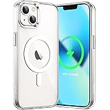 JETech Cover Magnetica per iPhone 13 6,1 Pollici Compatibile con MagSafe Ricarica Wireless, Telefono Custodia Antiurto, Retro