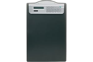 Alco-Albert 5518-11 - Écritoire à pince avec calculatrice solaire, DIN A4, graduation, noir