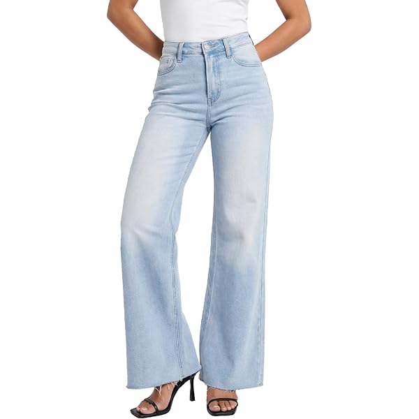 ONLY Dames Jeans OnlCalifornia MW WD Flar DNM REA004 - Trendy Flared Jeans