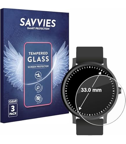 Savvies 3 Pieces Tempered Glass Film for Pebble Round 2