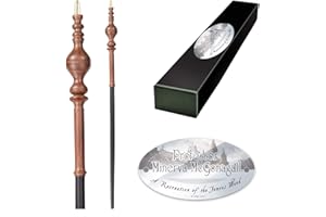 The Noble Collection - Professor Minerva McGonagall Character Wand - 16in (40cm) Wizarding World Wand with Name Tag - Harry Potter Film Set Movie Props Wands