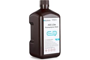 ELEGOO ABS-Like 3D Printer Resin, Clear Blue 2KG, High Toughness & Tensile Strength & Bend Flexibility Ideal for Industrial Components for LCD/MSLA 3D Printing