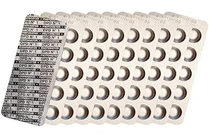 harren24 Pastilles de test photomètre Chlore DPD1, DPD3, Oxygène actif DPD4, valeur du pH Phenol Red, Alkalinity M, CYA Test, Testeur d'eau de piscine 50x 100x 250x 500x (DPD1 / 100x)