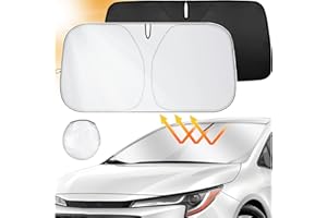 Aonveki Sonnenschutz Auto Frontscheibe Innen, Faltbare Auto Windschutzscheibe Sonnenblende, Auto Sonnenschutz Frontscheibe, Blockiert UV-Strahlen für Kompakt Fahrzeuge, 137x70cm