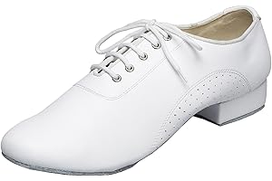 MINITOO Latin Salsa Uomo Classic 1 inch Standard Tacco Pelle Sala Tango Scarpe da Ballo L173