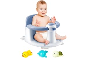 JOY ANAN Baby Badesitz - Badewannensitz ab 6 bis 24 monate - Badewannen mit 4-starken Saugnäpfen und 360° Rundumschutz - Baby Bath Seat - Bad Dusche Geschenke für Neugeborene und neue Mütter